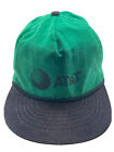 Vintage Green/Black Corduroy AT&amp;T Cap Trucker Hat Adjustable OS Flat Bill