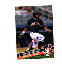 Christin Stewart 2015 Connecticut Tigers auto signed team set rookie card Vols