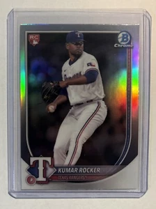 Kumar Rocker 2025 Bowman cromo #80 rojo novato refractor Rangers radiocontrol - Imagen 1 de 2