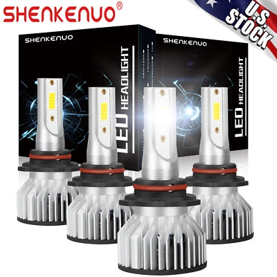 For Chrysler PT Cruiser 2001-2010 4x 9005 9006 LED Headlight High Low Beam 6000k - Image 1 of 4