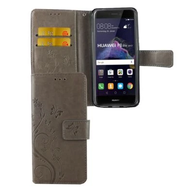 Custodia Cellulare Protettiva per Huawei P8 Lite 2017 Cover Borsa Wallet - Immagine 1 di 3