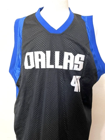 Vintage Dallas Mavericks Jersey 41 Dirk Nowitsky By NSI Sports Men’s XL Cover