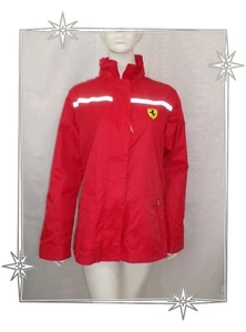 Blouson Coupe-vent Rouge Damier Noir Blanc Scuderia Ferrari Taille L - Imagen 1 de 12