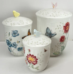 Lenox Butterfly Meadow Canister Set 8322262 - Picture 1 of 13