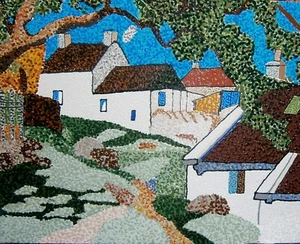 Village of Portree 16" x 20" acrylic on board by Michael Byro - Picture 1 of 1