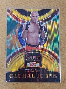 Royce Gracie #/10 - 2023 Panini Select UFC Gold Global Icons #15