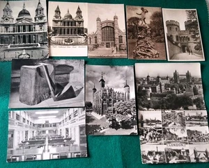 London Lot Of 10 Old. Black And White Postcards.#78 - Imagen 1 de 3