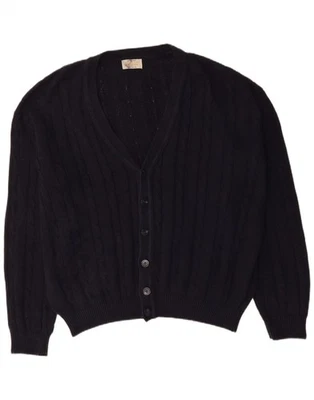 Suéter Cárdigan Benetton Para Hombres XL Azul Marino Algodón CC04 Foto 1 de 3