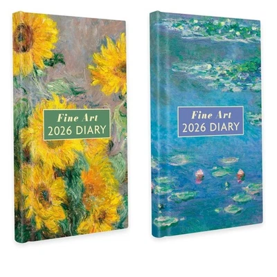 2026 SLIM Diary Fine Arts Sunflowers or Water Lilies HB WTV Robert Frederick