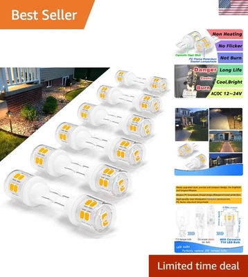 Long Lasting 2700K Warm White T5 T10 921 LED Bulbs - Perfect for RVs & Pathways - Image 1 of 4