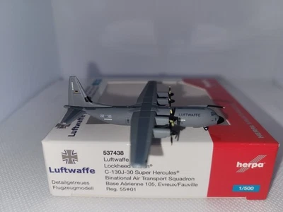 Herpa Wings 1:500 Luftwaffe Lockheed Martin C-130J-30 Super Hercules 55+10 OVP - Bild 1 von 4