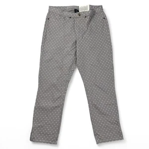 Hue Womens Swiss Dot Jean Capri Leggings Womens Size XS Gray Back Pockets New - Picture 1 of 9