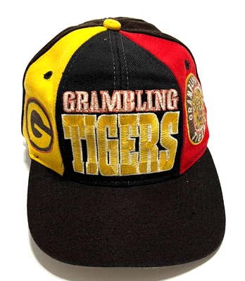 GRAMBLING STATE TIGERS Adjustable Vintage Snapback Hat Cap One Size Drew Pearson - Image 1 of 4