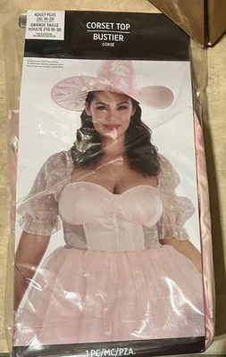 Puffy Sleeve Corset Top Pink  Costume NEW  Packaging Womens 2XL PLUS 18-20 - Image 1 of 2