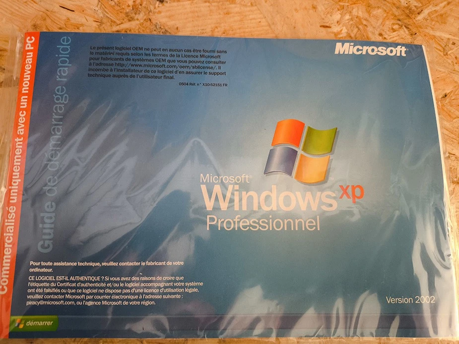 Microsoft Windows XP Professionnel CD scellé 2002 SP2 - Photo 1/2