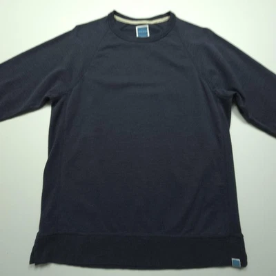 Jason Scott Mens Sweatshirt Medium Navy Blue Basic Casual Raglan Peru Knit Blend - Image 1 of 4