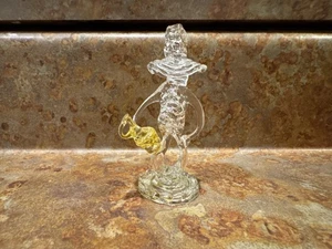 Vintage Glasfigur Mann mit Vase durchscheinend und gelb - Bild 1 von 6