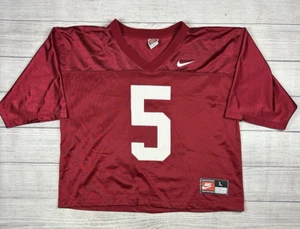 Vintage 90s Nike Alabama Football Jersey Size Large #5 Made In USA Flaw - Picture 1 of 15