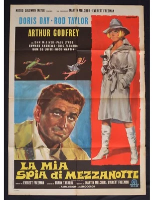 Plakat MEINE SPIONIN UM MITTERNACHT Doris Day Rod Taylor A335 - Bild 1 von 3