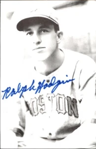 Postal firmada por Ralph Hodgin Boston Braves d. 2011 3x5 178460 - Imagen 1 de 1