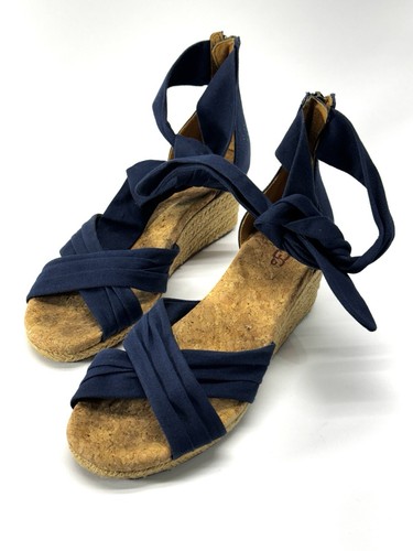 UGG Sun 1092441 sandali donna espadrillas zeppa taglia 7 blu