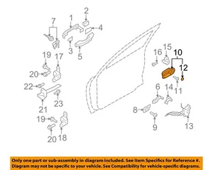 HYUNDAI OEM 07-10 Elantra Rear Door Lock Hardware-Handle Bezel 826112H0008M - Picture 1 of 1