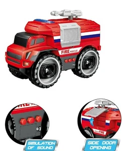 Toy Fire Friction Truck  Rescue vehicle lights & sounds Rugged Racers Toy Chef - Picture 1 of 6