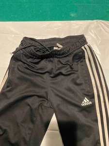 Adidas Pants Youth Medium 11-12Y Black Climacool Ankle Zip Soccer (holes) - Picture 1 of 6