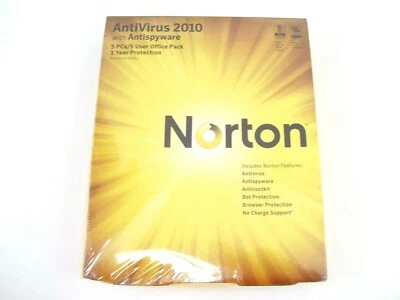 NORTON ANTIVRUS ANTISPYWARE PC FIREWALL SOFTWARE 2010 5 USER OFFICE PACK - Image 1 of 4