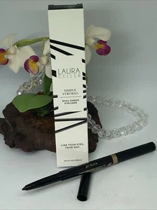 Laura Geller Simple Strokes Dual Ended Eyeliner - Jet Black - New in Box - Picture 1 of 5