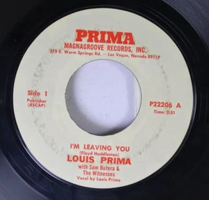 Pop 45 Louis Prima - I'M Leaving You / Judy On Prima Magnagroove Records, Inc - Picture 1 of 2