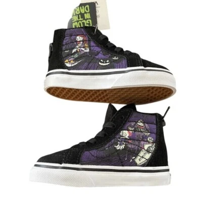 范斯运动鞋 迪士尼 圣诞夜惊魂 Jack Lament Sk8-Hi 幼儿 5T 全新 — 第 1/2 张图片