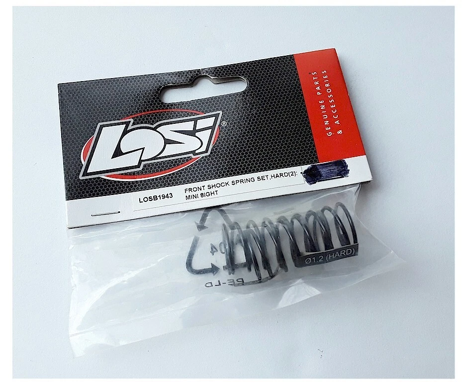 Team Losi LOSB1943 Front Shock Spring Set Hard Mini 8IGHT Original (2) Old Stock - Image 1 of 1
