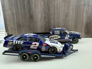 Action Rusty Wallace Miller Lite Ford Dually Truck Trailer & Taurus NASCAR Lot - Picture 1 of 13