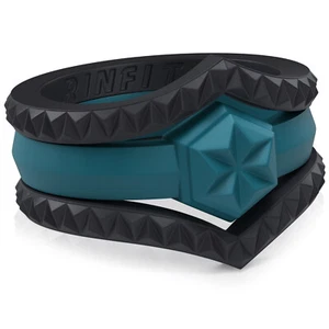 Silicone Wedding Rings for Women by Rinfit. Comfortable & Durable 3 Rings Set - Picture 1 of 24