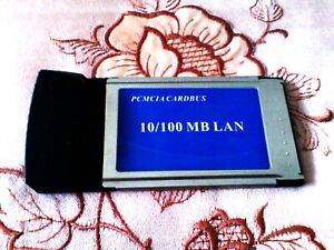 PCMCIA LAN - Card, 10 / 100  MB, for Older Laptop  PC‘s, 11.5  x 5.4   cm, noch