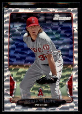 2013 Bowman Silver Ice Jered Weaver #9 Los Angeles Angels - Image 1 of 2