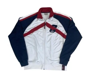 CHAQUETA DEPORTIVA GRANDE Y2K NIKE CORTEZ LOGO COR727 BLANCA AZUL ROJA DE COLECCIÓN - Imagen 1 de 7