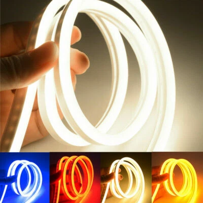 1M/10M DC 12V Flexible LED Strip Waterproof Sign Neon Lights Silicone Lamp Tube - Image 1 of 4