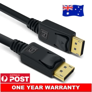 Premium Displayport M/M Cord v1.2 Display Port to DP Lead Male to Male 4K 60HZ - Picture 1 of 9