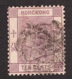 1882 Hong Kong - Sc# 42 / SG# 36 - 10¢ Queen Victoria - Used Cv$22 - Picture 1 of 1