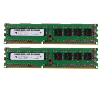 8G Micron 2pcs 4GB 1Rx8 PC3-12800U DDR3 1600Mhz DIMM RAM Desktop Memory RAM 4G$$ - Image 1 of 4