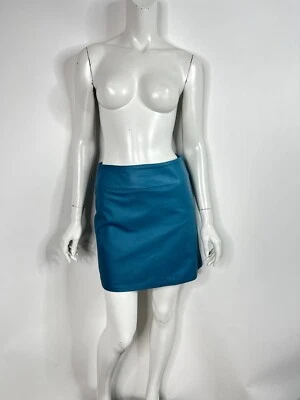 DE COLECCIÓN DOLCE & GABBANA AÑOS 90 FALDA CUERO AZUL 40 S Foto 1 de 4