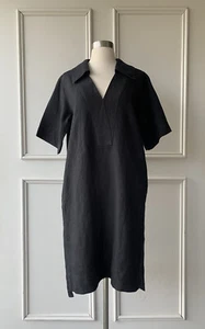 | COUNTRY ROAD | linen popover dress black | SIZE: 10, S ( Fits 12 ) $159 new - Picture 1 of 9