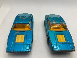 2x MATCHBOX SUPERFAST BLUE No. 65 Saab Sonett III Diecast Lesney 1973 LS 65-A - Picture 1 of 6