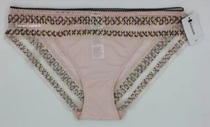 "Bikini de microfibra/encaje de encaje ""encaje a rayas"" Calvin Klein QF5875 nuevo con etiquetas, rosa (680) - Imagen 1 de 6