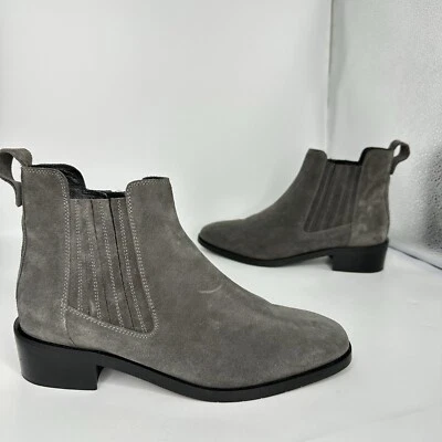 Botas al tobillo Aquatalia Carmie de gamuza para mujer 9,5 gris EE. UU. cremallera lateral Foto 1 de 4