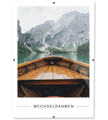 Rahmenloser Bilderrahmen Bildhalter Cliprahmen Fotorahmen Kunstglas Plexi Rahmen - Bild 1 von 4