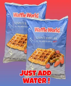 Waffle World Complete Waffle Mix Pancake Mix Just Add Water 5 lb Bags 2 Pack - Picture 1 of 4