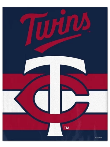 Minnesota Twins MLB Ultra Plush 50" x 60" Throw Blanket - F53573578 Cover